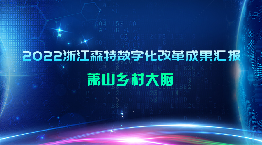 2022浙江森特數字化改革成果匯報：蕭山鄉村大腦